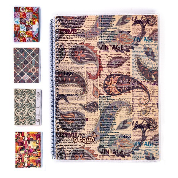 دفتر۵۰ برگ دو خط فنر تک جلد شده...