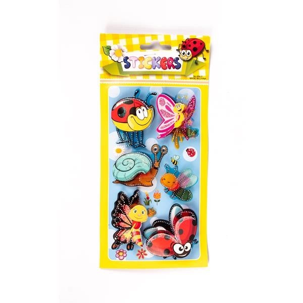 برچسب تزئینی برجسته ۱۲ عددی پروانه و جوجه