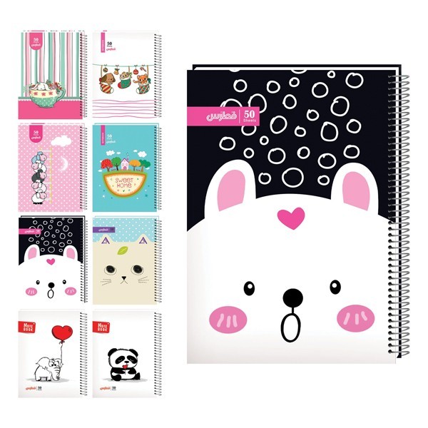 دفتر ۸۰ برگ جلد شده طرح فانتزی
