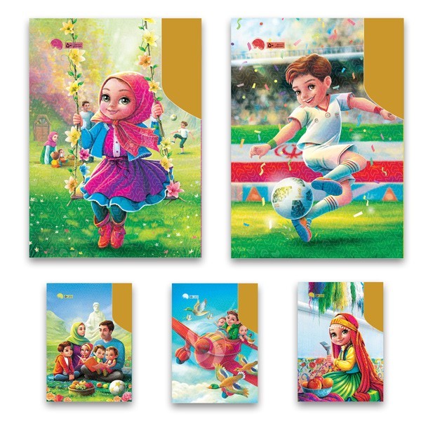 دفتر ۵۰ برگ تک خط ته چسب طرح...