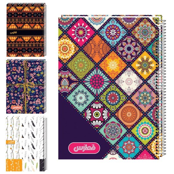 دفتر ۱۰۰ برگ تک خط فنردوبل جلد سخت