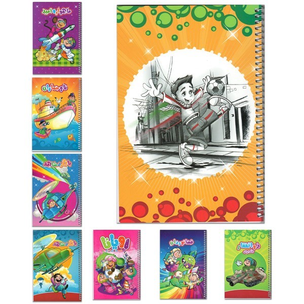 نقاشی ۴۰ برگ فنر تک جلد گلاسه طرح...