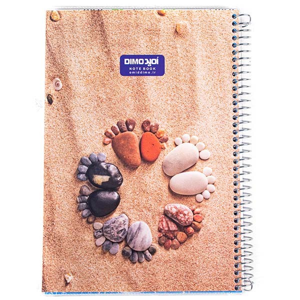 دفتر ۱۰۰ برگ تک خط فنریجلد شده