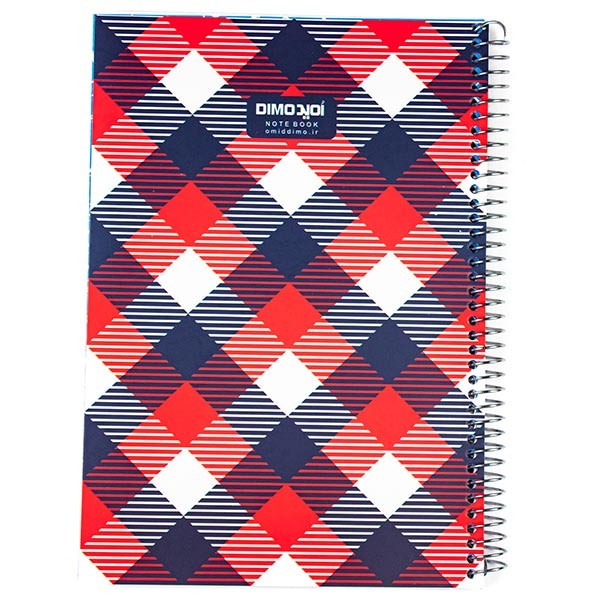 دفتر ۵۰ برگ تک خط فنری جلد ایندربرد