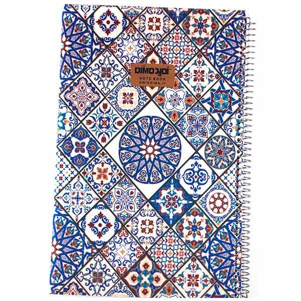 دفتر رحلی ۸۰ برگ تک خط فنری جلد...