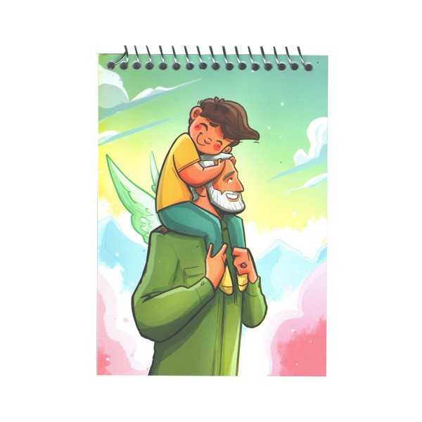 یادداشت جلد گلاسه سایز ۱٫۸ طرح شهید قاسم...