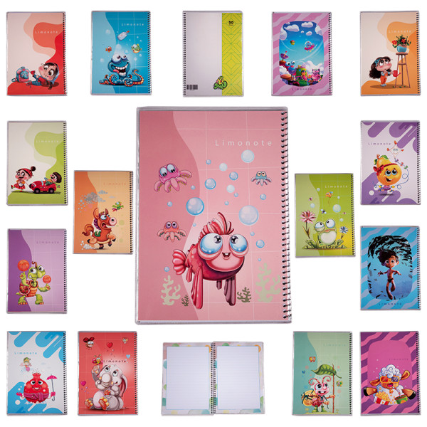 دفتر ۵۰ برگ فنری جلد شده