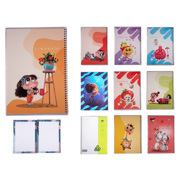 دفتر ۸۰ برگ فنری جلد شده