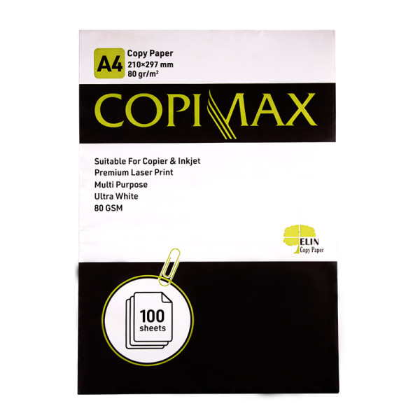 کاغذ A4 بسته ۱۰۰ عددی ۸۰ گرمی