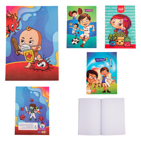 دفتر نقاشی ۵۰ برگ ته چسب طرح فانتزی...