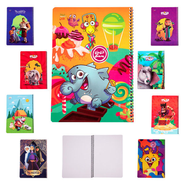 دفتر نقاشی ۴۰ برگ فنری جلد گلاسه طرح...