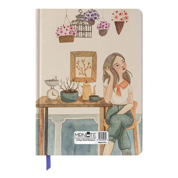 دفتر خط دار سیمی وزیری ۱۰۰ برگ مجلد