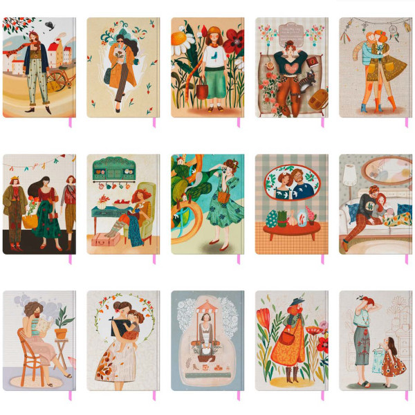 پلنر ۱۲۰ برگ رنگی هفتگی جیبی دوختی جلد...