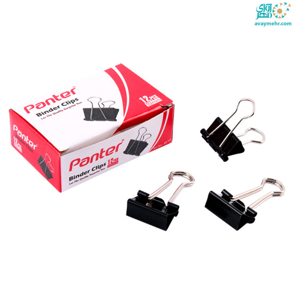 گیره دوبل مشکی ۱۹mm پنتر