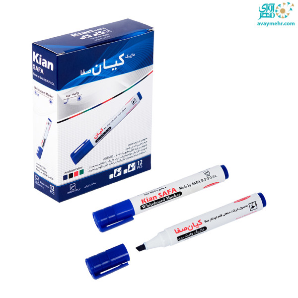 ماژیک آبی وایت برد نوک تخت