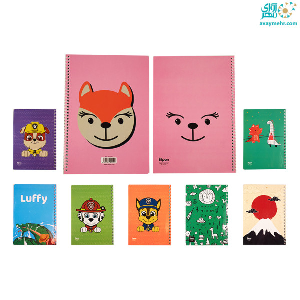 دفتر ۶۰ برگ تک خط فنری ایندربرد فانتزی...