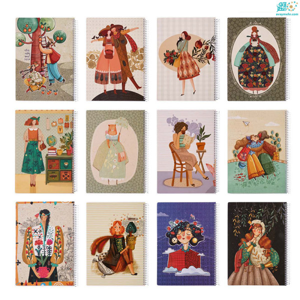 دفتر خط دار سیمی وزیری ۵۰ برگ مجلد...