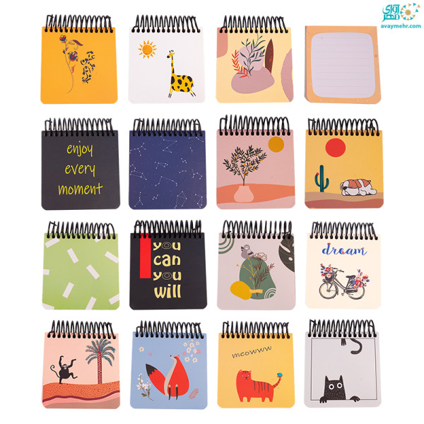 یادداشت ۱۰۰ برگ ۱۰×۱۰ جلد سخت فنر از...