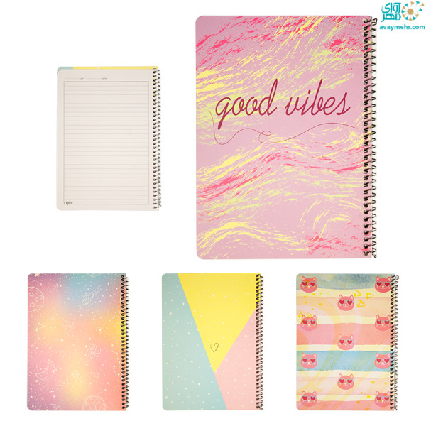 دفتر ۵۰ برگ تک خط فنری ایندربرد سری...