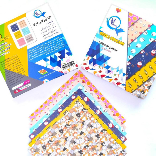 کاغذ مخصوص اوریگامی فانتزی ۱۵×۱۵ اوریکا