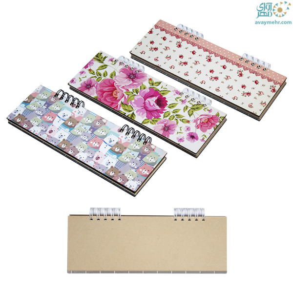 دفتر ۱۰۰ برگ جلد MDF طرح فانتزی سیمی...