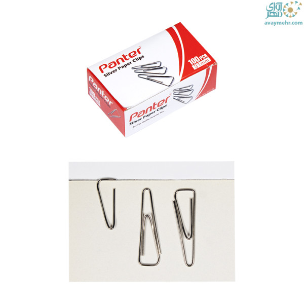 گیره کاغذ سه گوش نقره‌ای ۳۱mm پنتر