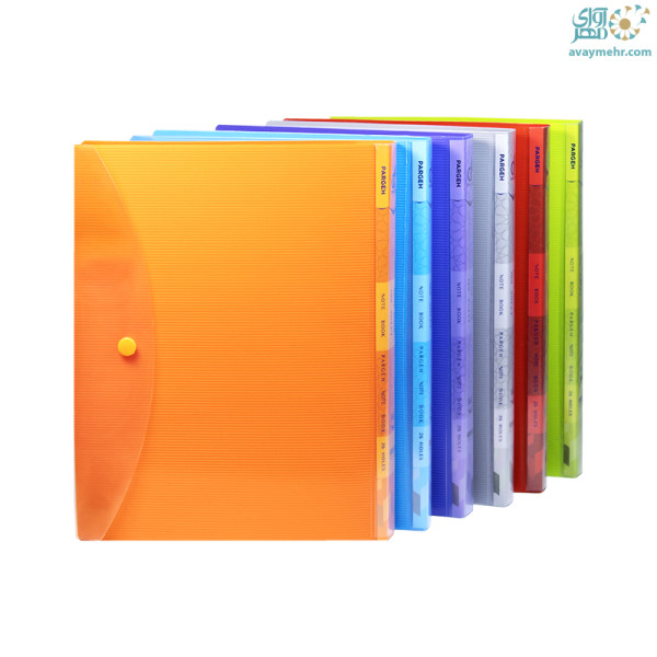 دفترکلاسوری ۲۶ حلقه رنگی بدون یدک پرگه