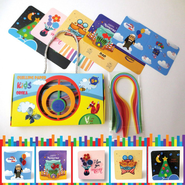 پک کاغذ ملیله و کارت تشکر کودکان ۳۰×۰٫۵...