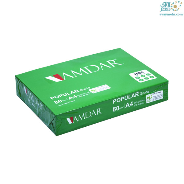 کاغذ A4 بسته ۵۰۰ برگی ۸۰ گرمی