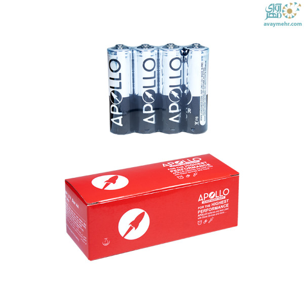 باتری قلمی چهارقلو عملکرد بالا مشکی آپولو