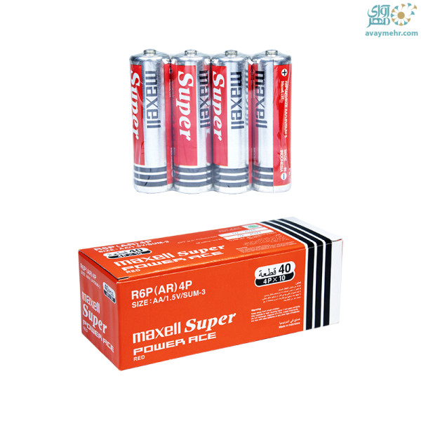 باتری قلمی چهارقلو سوپر پاور قرمز مکسل