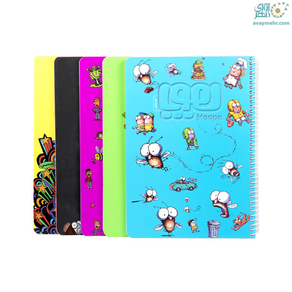 دفتر تک خط ۵۰ برگ کرند فنری هوپا