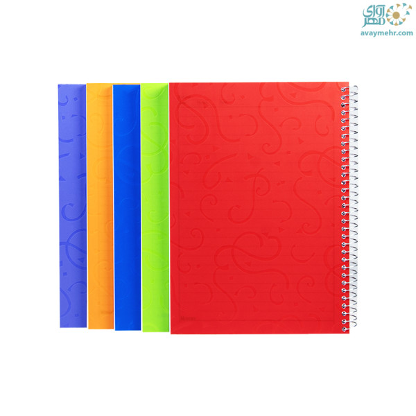 دفتر ۱۰۰ برگ فنری تک خط جلد طلقی...