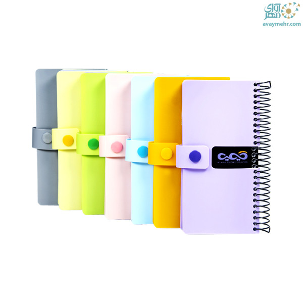 دفتر یادداشت ۱۴۰ برگ طلقی دکمه دار ۸۱۶...