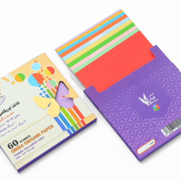 کاغذ مخصوص اوریگامی ساده دو رو ۱۴×۱۴اوریکا