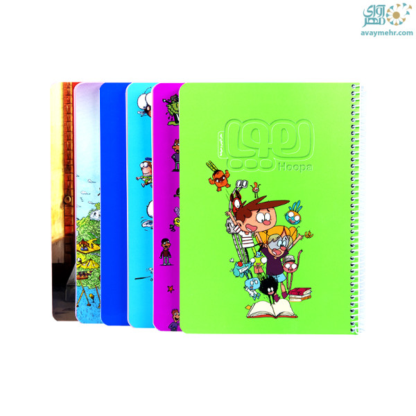 دفتر تک خط ۸۰ برگ کرند فنری هوپا