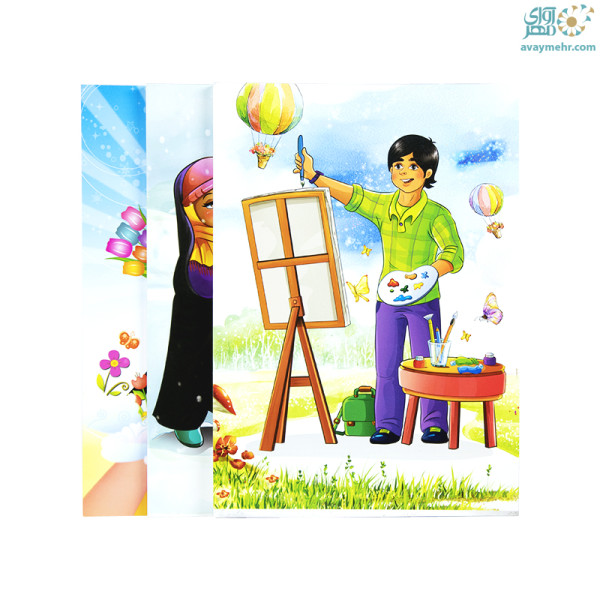 دفتر نقاشی ۴۰ برگ ته چسب ریحانه