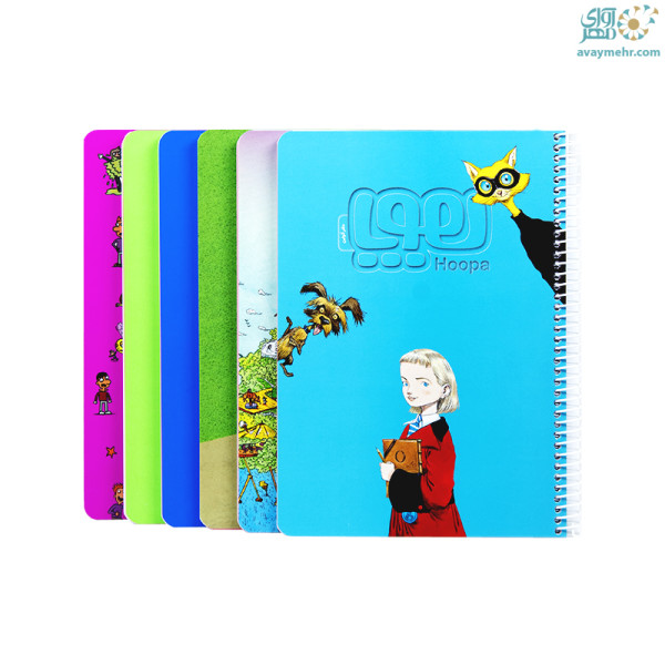 دفتر تک خط ۱۰۰ برگ کرند فنری هوپا