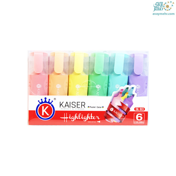 ماژیک علامت زن پاستلی ۶ رنگ SK۸۱۳ کایزر