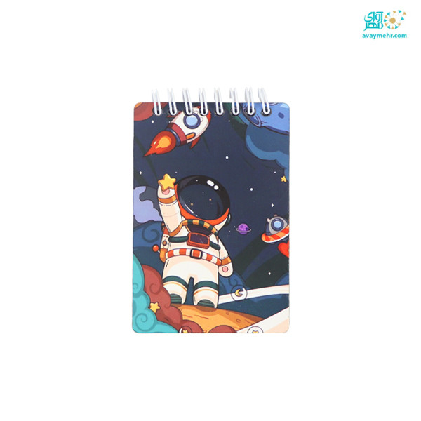 دفتر یادداشت جیبی ۸×۱۲ فنری جلد چوبی فانتزی...