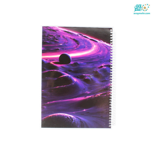 دفتر تک خط ۸۰ برگ فنری مجلد کهکشانی...