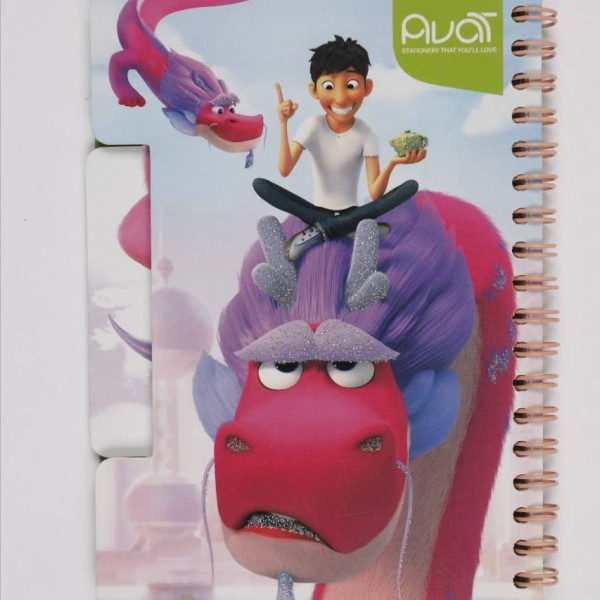 دفتر یادداشت فنر دوبل ۱۱×۱۶ کارتونی دیوایدر دار