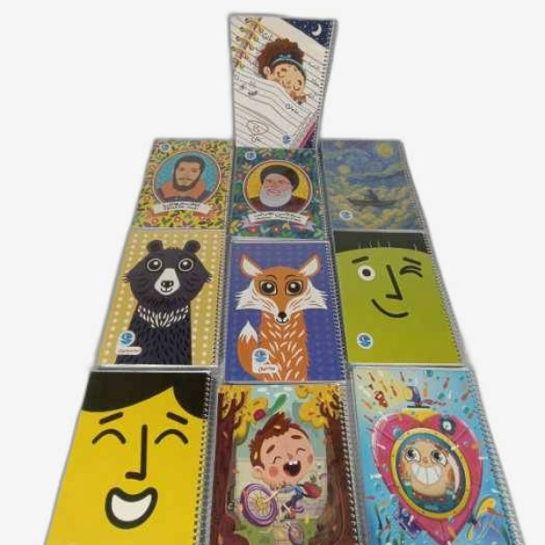 دفتر تک خط ۸۰ برگ فنری مجلد طرح...