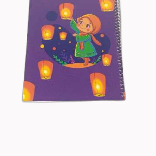 دفتر ۵۰ برگ فنری تک خط گلاسه بچه...