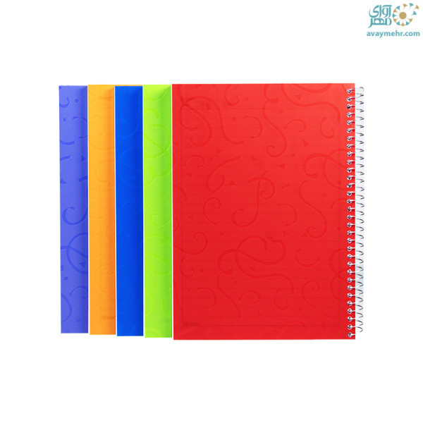 دفتر ۵۰ برگ تک خط فنری طلقی ساده