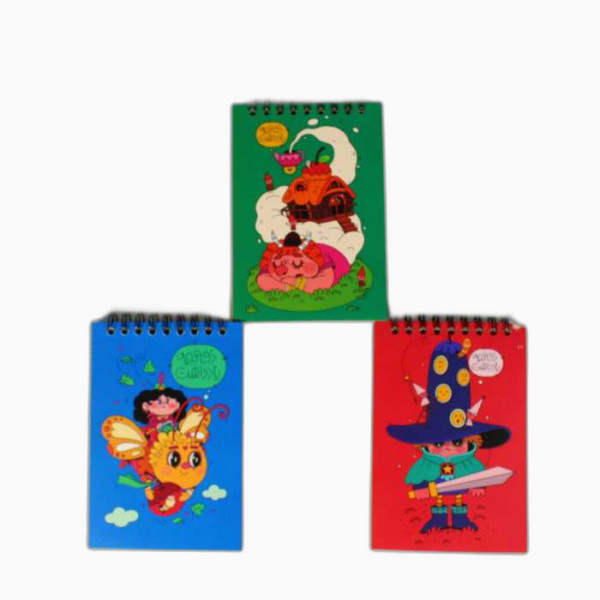 یادداشت ۸۰ برگ فنر بالا ۹×۱۳ کاغذ کرافت...