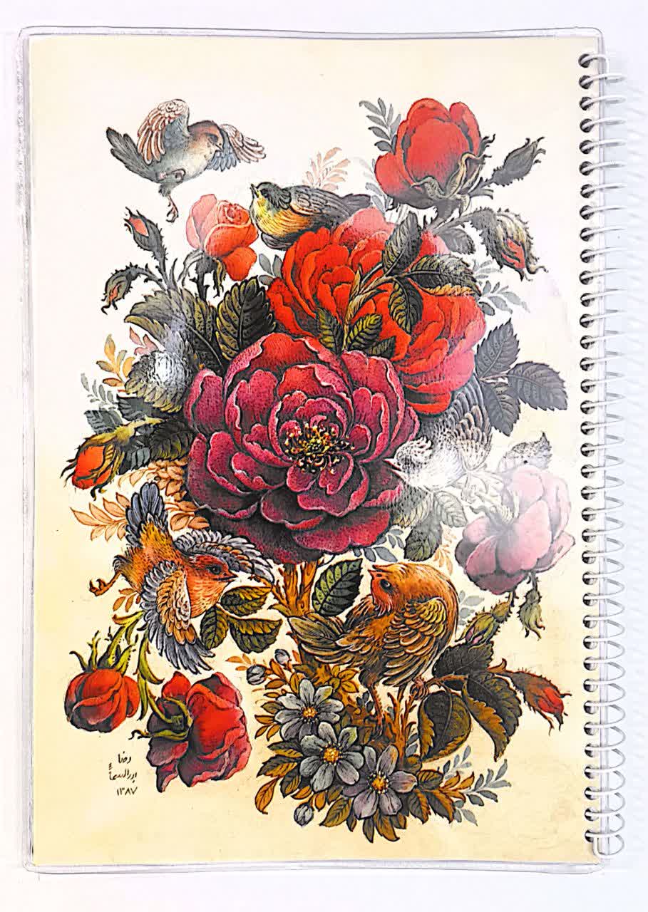 دفتر 80 برگ فنری مجلد طرفه کد2620